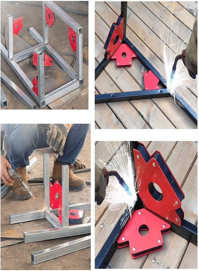 Inditrust مشابك لحام مغناطيسية متعددة الزوايا من إنديترست، مقاس 3 بوصات، على شكل سهم مربع، بقوة جذب مغناطيسية 12 كجم، لضمان محاذاة دقيقة في أعمال التصنيع. عبوة من قطعتين. - Image 4